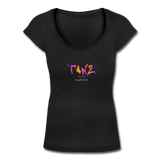 TANZ - by cgnfuchur.de - Batik - Frauen T-Shirt mit U-Ausschnitt - Schwarz