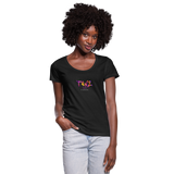 TANZ - by cgnfuchur.de - Batik - Frauen T-Shirt mit U-Ausschnitt - Schwarz