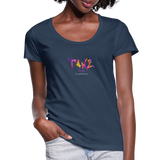 TANZ - by cgnfuchur.de - Batik - Frauen T-Shirt mit U-Ausschnitt - Navy