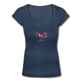 TANZ - by cgnfuchur.de - Batik - Frauen T-Shirt mit U-Ausschnitt - Navy