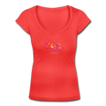 TANZ - by cgnfuchur.de - Batik - Frauen T-Shirt mit U-Ausschnitt - Koralle