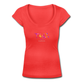 TANZ - by cgnfuchur.de - Batik - Frauen T-Shirt mit U-Ausschnitt - Koralle
