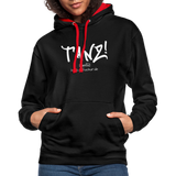 TANZ - Unisex Hoodie schwarz / Kapuzeninnere grau o. rot - Aufdruck schwarz vorne - Schwarz/Rot