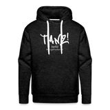 TANZ - Unisex  Premium Hoodie - verschiedene Farben - Aufdruck in weiß vorne - Anthrazit
