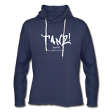 TANZ - Leichtes Kapuzensweatshirt Unisex - Aufdruck weiß vorne - Navy meliert