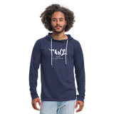 TANZ - Leichtes Kapuzensweatshirt Unisex - Aufdruck weiß vorne - Navy meliert
