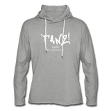 TANZ - Leichtes Kapuzensweatshirt Unisex - Aufdruck weiß vorne - Grau meliert