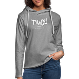 TANZ - Leichtes Kapuzensweatshirt Unisex - Aufdruck weiß vorne - Grau meliert
