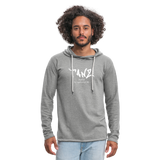 TANZ - Leichtes Kapuzensweatshirt Unisex - Aufdruck weiß vorne - Grau meliert