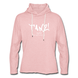 TANZ - Leichtes Kapuzensweatshirt Unisex - Aufdruck weiß vorne - Rosa-Creme meliert