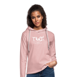 TANZ - Leichtes Kapuzensweatshirt Unisex - Aufdruck weiß vorne - Rosa-Creme meliert