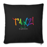TANZ - Pride Sofakissen mit Füllung 44 x 44 cm - Aufdruck regenbogenfarben - Schwarz