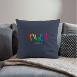 TANZ - Pride Sofakissen mit Füllung 44 x 44 cm - Aufdruck regenbogenfarben - Navy