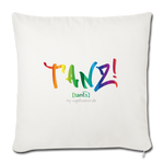 TANZ - Pride Sofakissen mit Füllung 44 x 44 cm - Aufdruck regenbogenfarben - Naturweiß