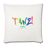 TANZ - Pride Sofakissen mit Füllung 44 x 44 cm - Aufdruck regenbogenfarben - Naturweiß