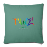 TANZ - Pride Sofakissen mit Füllung 44 x 44 cm - Aufdruck regenbogenfarben - Tanngrün