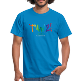 TANZ - Pride - Männer T-Shirt - kräftige Farbtöne - Aufdruck vorne - regenbogenfarben - Royalblau