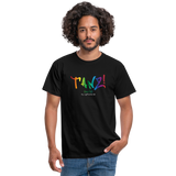 TANZ - Pride - Männer T-Shirt - kräftige Farbtöne - Aufdruck vorne - regenbogenfarben - Schwarz