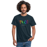 TANZ - Pride - Männer T-Shirt - kräftige Farbtöne - Aufdruck vorne - regenbogenfarben - Navy