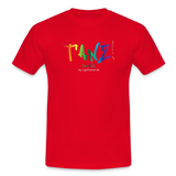 TANZ - Pride - Männer T-Shirt - kräftige Farbtöne - Aufdruck vorne - regenbogenfarben - Rot