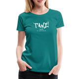 TANZ - Frauen Premium T-Shirt - mit weißem Aufdruck vorne - Divablau