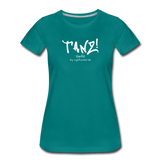 TANZ - Frauen Premium T-Shirt - mit weißem Aufdruck vorne - Divablau