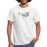 TANZ - Pride - Männer T-Shirt - hellere Farbtöne - Aufdruck vorn - regenbogenfarben - Weiß
