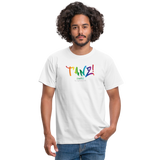 TANZ - Pride - Männer T-Shirt - hellere Farbtöne - Aufdruck vorn - regenbogenfarben - Weiß