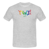 TANZ - Pride - Männer T-Shirt - hellere Farbtöne - Aufdruck vorn - regenbogenfarben - Grau meliert