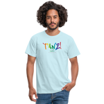 TANZ - Pride - Männer T-Shirt - hellere Farbtöne - Aufdruck vorn - regenbogenfarben - Sky
