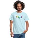 TANZ - Pride - Männer T-Shirt - hellere Farbtöne - Aufdruck vorn - regenbogenfarben - Sky