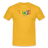 TANZ - Pride - Männer T-Shirt - hellere Farbtöne - Aufdruck vorn - regenbogenfarben - Gelb