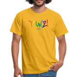 TANZ - Pride - Männer T-Shirt - hellere Farbtöne - Aufdruck vorn - regenbogenfarben - Gelb