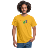 TANZ - Pride - Männer T-Shirt - hellere Farbtöne - Aufdruck vorn - regenbogenfarben - Gelb