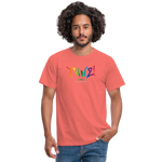 TANZ - Pride - Männer T-Shirt - hellere Farbtöne - Aufdruck vorn - regenbogenfarben - Koralle