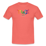 TANZ - Pride - Männer T-Shirt - hellere Farbtöne - Aufdruck vorn - regenbogenfarben - Koralle