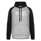 TANZ - Unisex Baseball Hoodie - Druck weiß vorne - Grau meliert/Schwarz