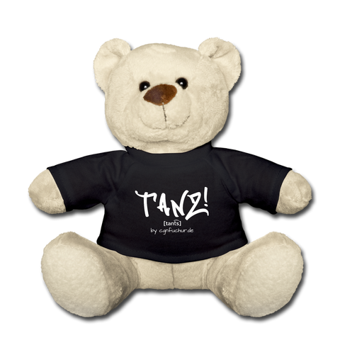 TANZ - Teddy - schwarzes Shirt mit Aufdruck weiß vorne - Schwarz