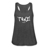 TANZ - Federleichtes Frauen Tank Top - in verschiedenen Farben - Schriftzug in weiß - Dunkelgrau meliert
