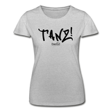 TANZ - Frauen-T-Shirt von Fruit of the Loom - in verschiedenen Farben - Schriftzug vorne schwarz - Grau meliert