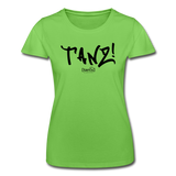 TANZ - Frauen-T-Shirt von Fruit of the Loom - in verschiedenen Farben - Schriftzug vorne schwarz - Hellgrün