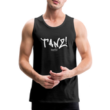 TANZ - Männer Premium Tank Top - verschiedene Farben  mit weißem Aufdruck vorne - Schwarz