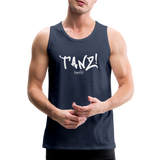 TANZ - Männer Premium Tank Top - verschiedene Farben  mit weißem Aufdruck vorne - Navy