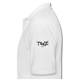 TANZ! by cgnfuchur.de - Männer Poloshirt - verschiedene Farben - Aufdruck schwarz vorne links (klein) und Ärmel (links klein) - Weiß