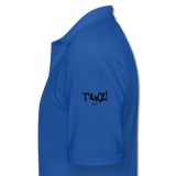 TANZ! by cgnfuchur.de - Männer Poloshirt - verschiedene Farben - Aufdruck schwarz vorne links (klein) und Ärmel (links klein) - Royalblau