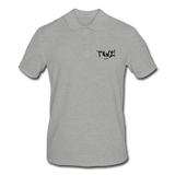 TANZ! by cgnfuchur.de - Männer Poloshirt - verschiedene Farben - Aufdruck schwarz vorne links (klein) und Ärmel (links klein) - Grau meliert