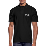 TANZ! by cgnfuchur.de - Männer Poloshirt - weißer Aufdruck - vorne links (klein) und linker Armel (klein) - Schwarz
