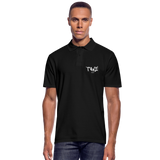 TANZ! by cgnfuchur.de - Männer Poloshirt - weißer Aufdruck - vorne links (klein) und linker Armel (klein) - Schwarz