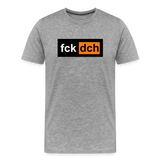 fckch - by cgnfuchur.de - UNISEX - Premium-T-Shirt - Grau meliert
