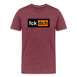 fckch - by cgnfuchur.de - UNISEX - Premium-T-Shirt - Bordeauxrot meliert